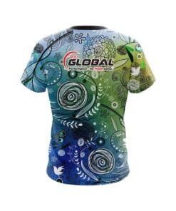 Alternative view of 900 Global Watercolor Floral Art CoolWick Bowling Jersey