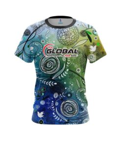900 Global Watercolor Floral Art CoolWick Bowling Jersey