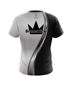 Alternative view of Brunswick Black And Silver Helix CoolWick Bowling Jersey