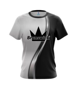 Brunswick Black And Silver Helix CoolWick Bowling Jersey