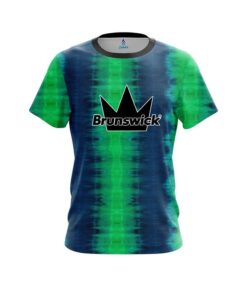 Brunswick Blue And Green Tie Dye CoolWick Bowling Jersey