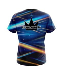 Alternative view of Brunswick Blue Futuristic Rays CoolWick Bowling Jersey