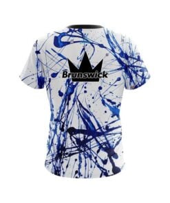 Alternative view of Brunswick Blue Paint Splash CoolWick Bowling Jersey