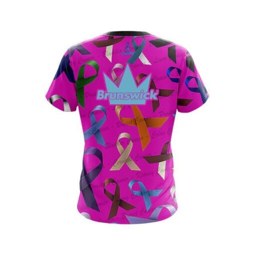 Brunswick Cancer Sucks CoolWick Bowling Jersey - Image 2