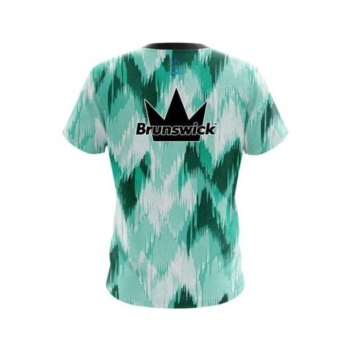 Brunswick Chevron Green CoolWick Bowling Jersey - Image 2