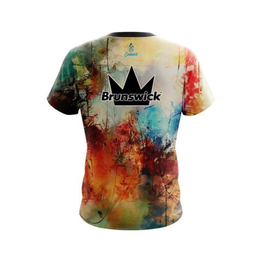 Brunswick Colorful Painted Canvas Grunge CoolWick Bowling Jersey - Image 2