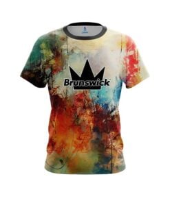 Brunswick Colorful Painted Canvas Grunge CoolWick Bowling Jersey