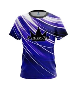 Brunswick Deep Blue Stripes CoolWick Bowling Jersey