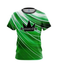 Brunswick Deep Green Stripes CoolWick Bowling Jersey