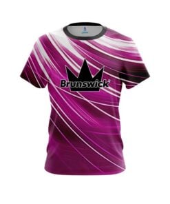 Brunswick Deep Pink Stripes CoolWick Bowling Jersey