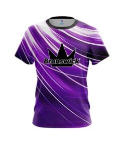 Brunswick Deep Purple  Stripes CoolWick Bowling Jersey