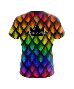 Alternative view of Brunswick Colorful Dragon Scales CoolWick Bowling Jersey