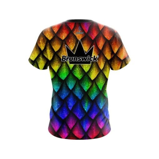 Brunswick Colorful Dragon Scales CoolWick Bowling Jersey - Image 2