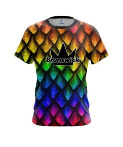 Brunswick Colorful Dragon Scales CoolWick Bowling Jersey