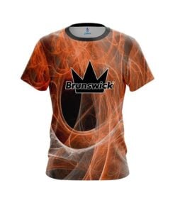 Brunswick Energy Swirls Orange CoolWick Bowling Jersey