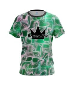 Brunswick Green Exotic Motion CoolWick Bowling Jersey