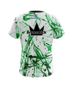 Alternative view of Brunswick Green Paint Splash CoolWick Bowling Jersey