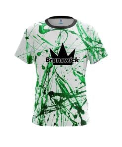 Brunswick Green Paint Splash CoolWick Bowling Jersey