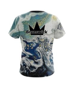 Alternative view of Brunswick Marbleized Ripple Pattern CoolWick Bowling Jersey