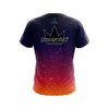 Brunswick Orange And Pink Fire Sparks CoolWick Bowling Jersey - Image 2