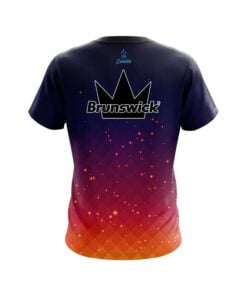 Alternative view of Brunswick Orange And Pink Fire Sparks CoolWick Bowling Jersey