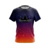 Brunswick Orange And Pink Fire Sparks CoolWick Bowling Jersey
