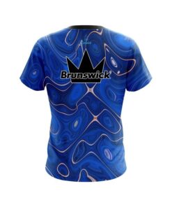 Alternative view of Brunswick Psychedelic Blue Flow CoolWick Bowling Jersey