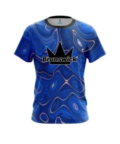 Brunswick Psychedelic Blue Flow CoolWick Bowling Jersey