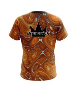 Alternative view of Brunswick Psychedelic Orange Flow CoolWick Bowling Jersey