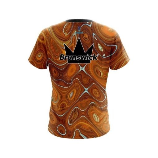 Brunswick Psychedelic Orange Flow CoolWick Bowling Jersey - Image 2
