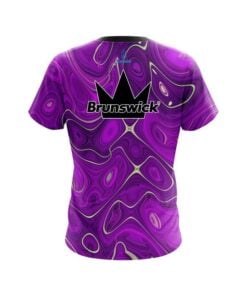 Alternative view of Brunswick Psychedelic Purple Flow CoolWick Bowling Jersey