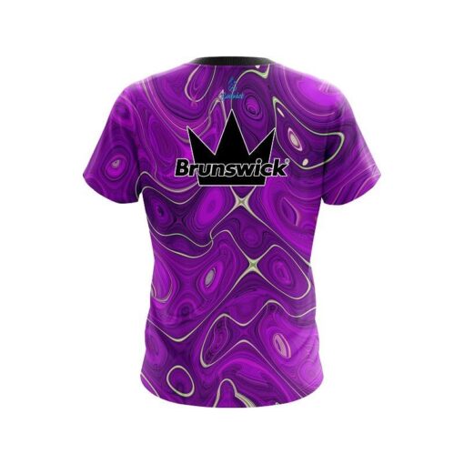 Brunswick Psychedelic Purple Flow CoolWick Bowling Jersey - Image 2