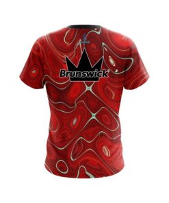 Alternative view of Brunswick Psychedelic Red Flow CoolWick Bowling Jersey