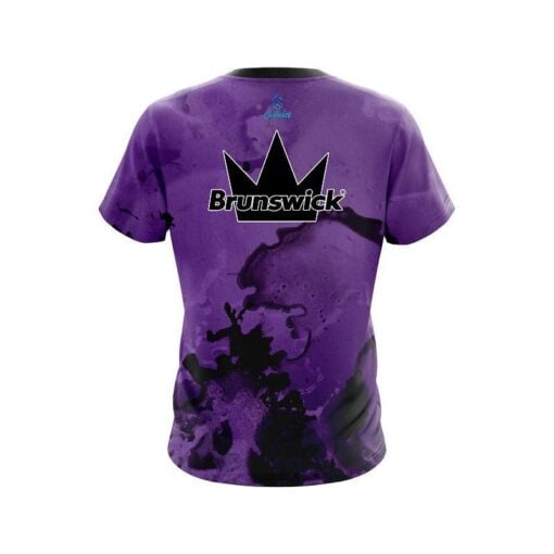 Brunswick Purple Graffiti Grunge CoolWick Bowling Jersey - Image 2