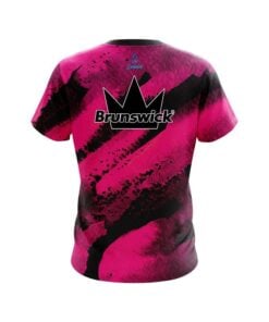 Alternative view of Brunswick Solid Pink Grunge CoolWick Bowling Jersey