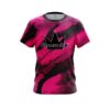 Brunswick Solid Pink Grunge CoolWick Bowling Jersey