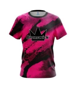 Brunswick Solid Pink Grunge CoolWick Bowling Jersey