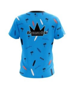 Alternative view of Brunswick Paradise Palms CoolWick Bowling Jersey