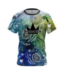 Brunswick Watercolor Floral Art CoolWick Bowling Jersey
