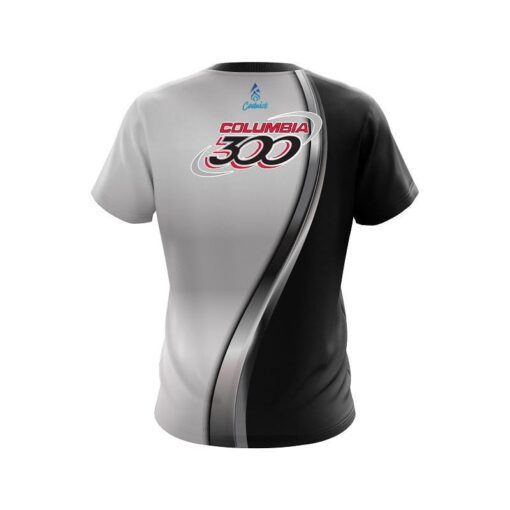 Columbia 300 Black And Silver Helix CoolWick Bowling Jersey - Image 2