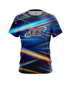 Columbia 300 Blue Futuristic Rays CoolWick Bowling Jersey