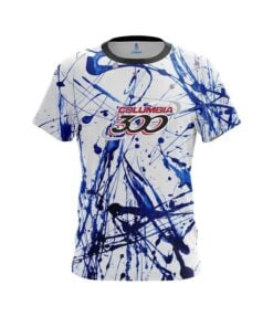 Columbia 300 Blue Paint Splash CoolWick Bowling Jersey