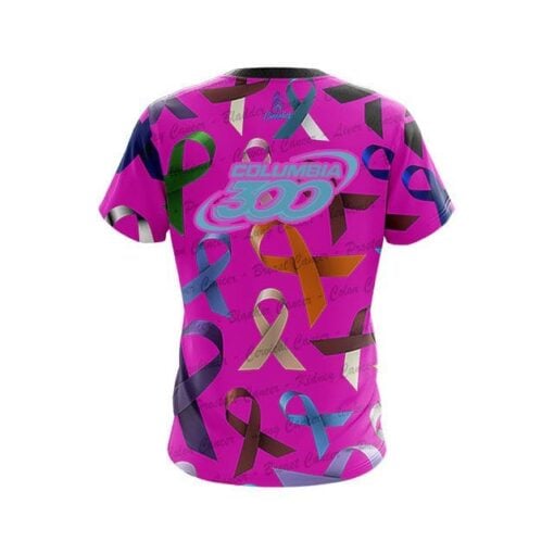 Columbia 300 Cancer Sucks CoolWick Bowling Jersey - Image 2