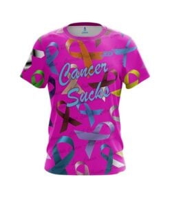 Columbia 300 Cancer Sucks CoolWick Bowling Jersey