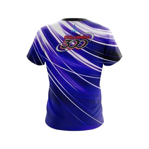 Columbia 300 Deep Blue Stripes CoolWick Bowling Jersey - Image 2