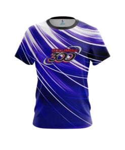 Columbia 300 Deep Blue Stripes CoolWick Bowling Jersey