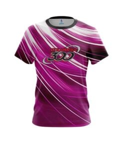 Columbia 300 Deep Pink Stripes CoolWick Bowling Jersey