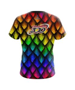 Alternative view of Columbia 300 Colorful Dragon Scales CoolWick Bowling Jersey