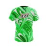Columbia 300 Green And White Liquid Swirls CoolWick Bowling Jersey - Image 2