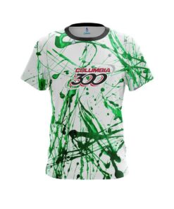 Columbia 300 Green Paint Splash CoolWick Bowling Jersey